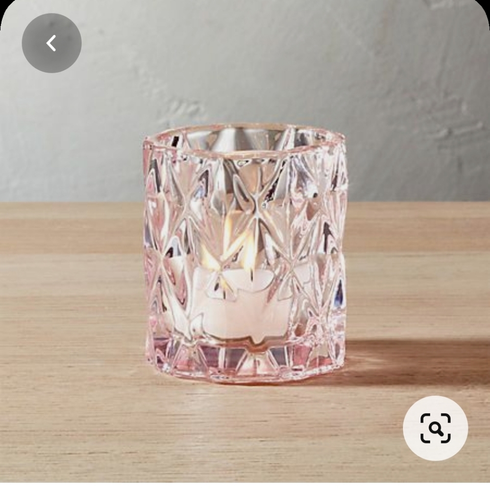 CB2 Pink Tealight Candle Holder